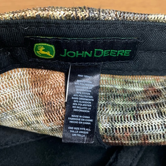 John Deere Distressed Camo Trucker Hat - Picture 4 of 5